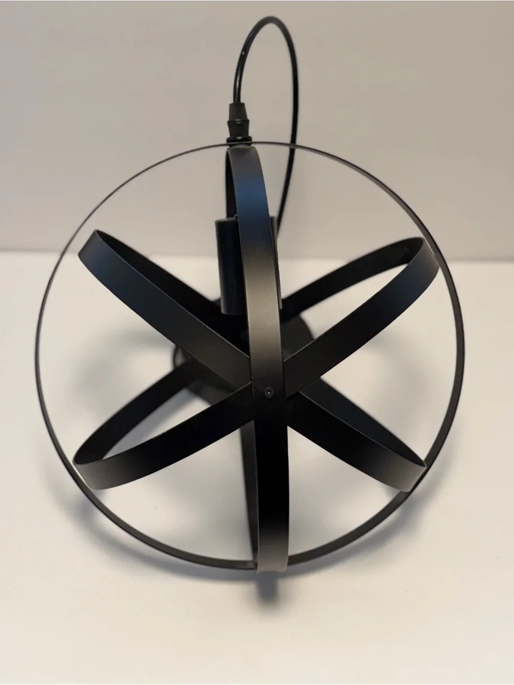 Modern Black Orb Pendant Light - adjustable kitchen dining entry light
